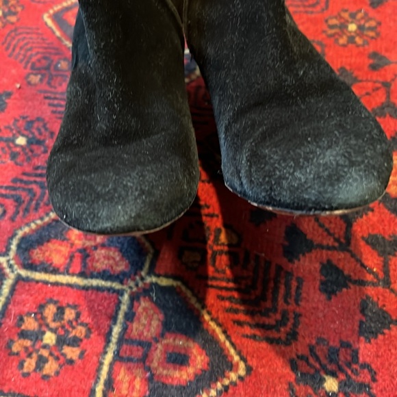 Kate Spade Black Suede Stud Heeled Boots - 6 - Picture 9 of 12